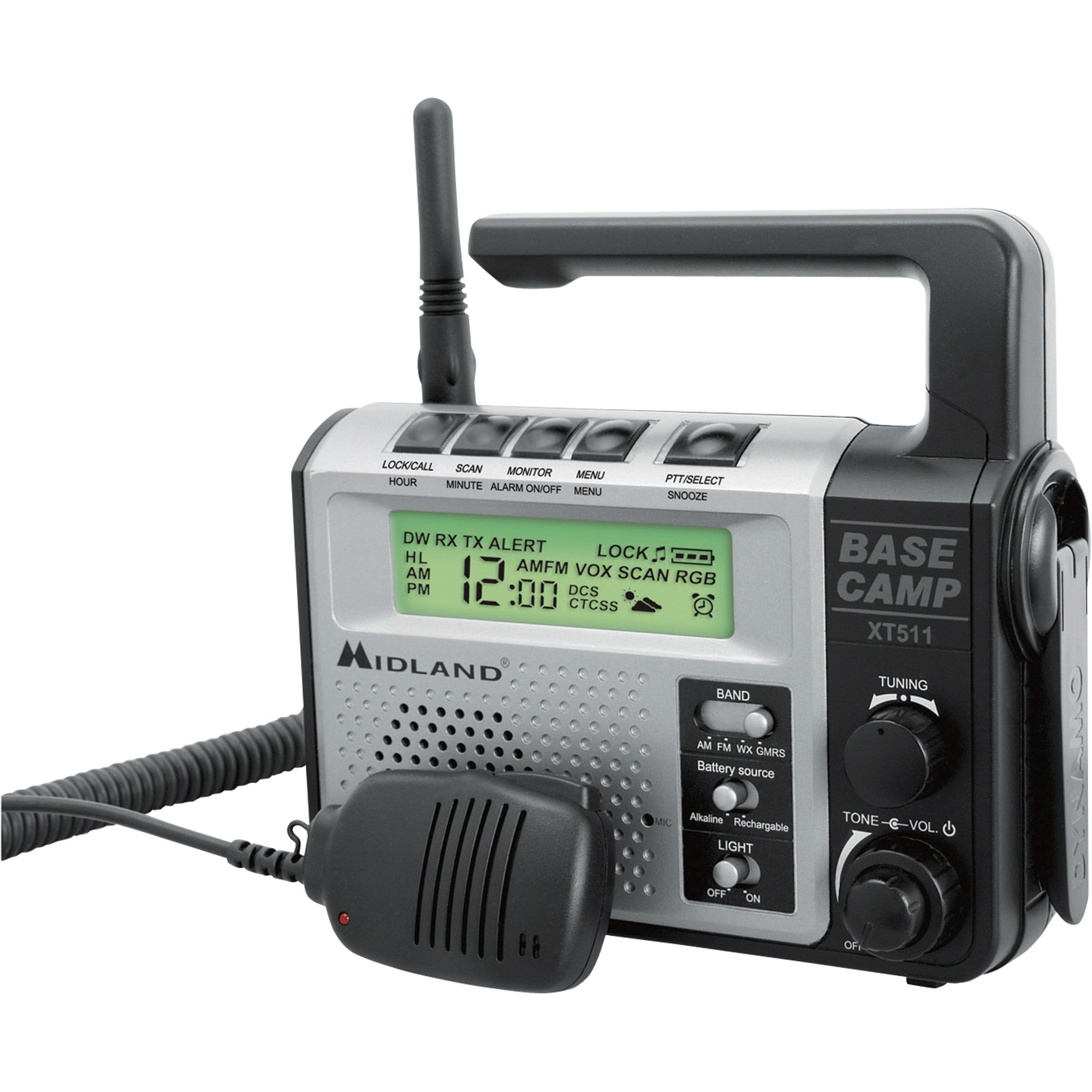 Midland Base Camp GMRS Radio with Microphone — Model# XT511